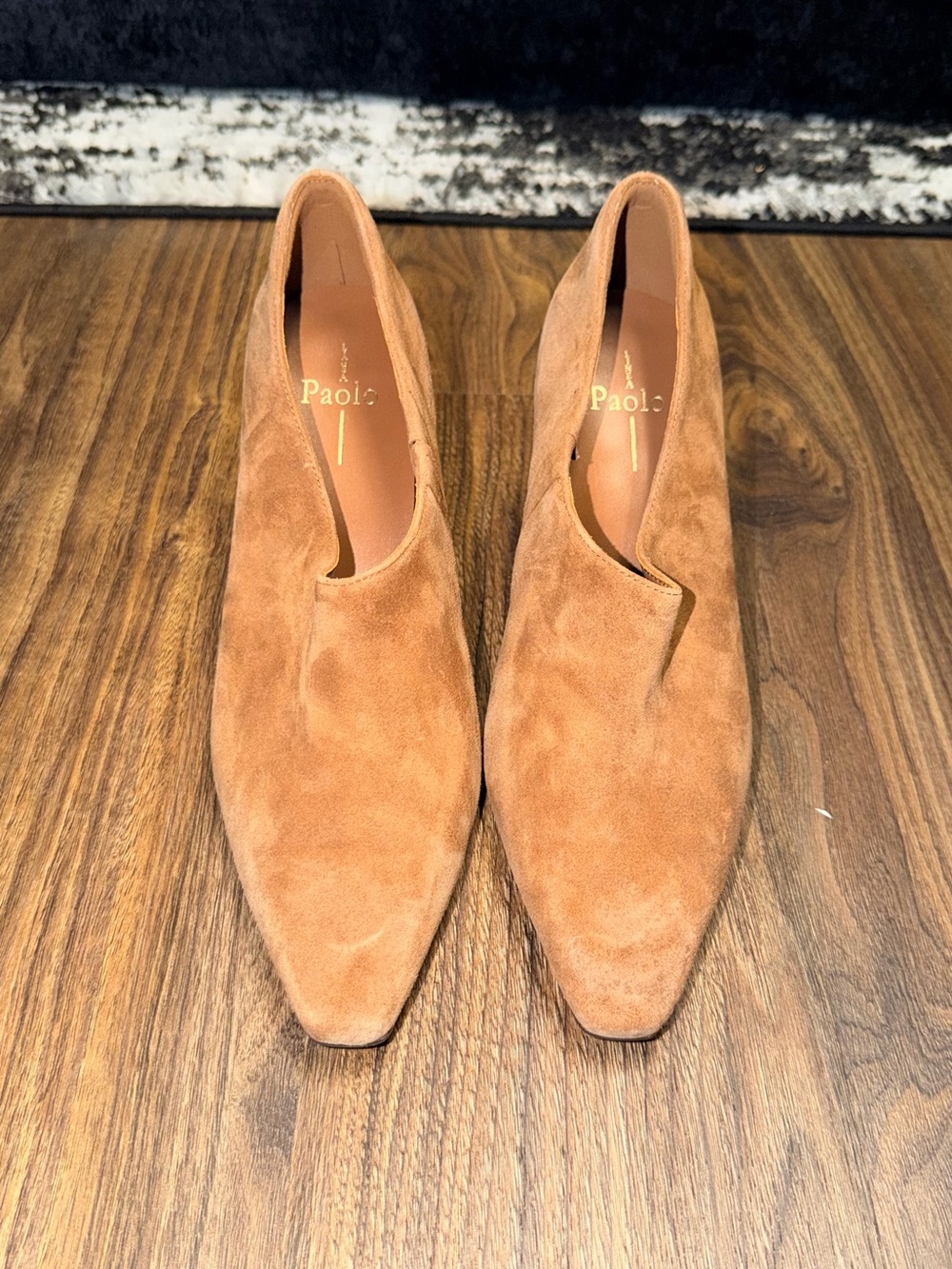 Paolo Cognac Suede Slip-On Loafers